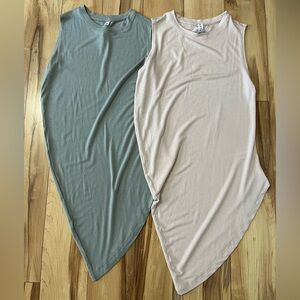 Athleta Women's Cloudlight Restore Tank Top Lot Of 2 Modal Jersey XS Olive, Pink